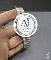 Montre analogique chronographe automatique mécanique de haute qualité avec cadran argenté, bracelet en acier inoxydable de 20 mm