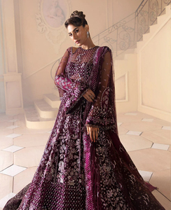 Tenue de mariage pakistanaise, robe de mariée brodée à la main Cutdana, robes longues de mariée pakistanaises en gros pour femmes - Product Image 5