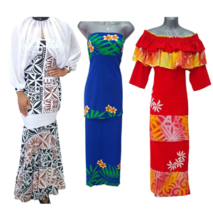 Vestido de sirena con trompeta de arte polinesio personalizado de las Islas del Pacífico, estilo samoano y fisi, de manga corta, con cola de pez, tallas grandes para mujer - Product Image 2