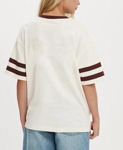 T-shirts pour femmes à manches courtes en tissu naturel écologique durable, respirant, en coton biologique, lin et chanvre, vêtements de sport avec logo personnalisé - Product Image 3