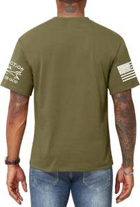 Camiseta de Algodón Tejida Personalizada para Hombre, Cuello Redondo, Manga Corta, Estilo Casual Urbano, Secado Rápido, Transpirable y Ecológica - Product Image 2