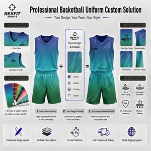 Uniforme de Baloncesto Totalmente Personalizable con Servicio de Diseño Integral y Aprobación de Muestras para la Identidad de Equipos y Ligas - Product Image 1