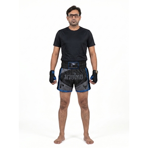 กางเกงมวยไทยผ้าไมโครซาตินโพลีเอสเตอร์แบบกำหนดเอง 100% เทคแวร์ สำหรับการฝึกซ้อมและการแข่งขันของผู้ชาย พร้อมป้าย OEM - Product Image 1