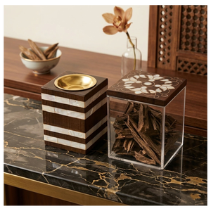 Décoration de l'Aïd Ramadan, brûleur d'encens Mubkhar de haute qualité avec incrustation de nacre, brûleur de Bukhoor, adapté aux cadeaux de l'Aïd Ramadan, Oud - Product Image 6