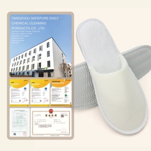 Pantoufles en polaire corail écologiques style simple avec semelle EVA légère, portables pour les séjours à la maison, en <span class=keywords><strong>appartement</strong></span> et pour les clients <span class=keywords><strong>d</strong></span>'hôtel - Product Image 5