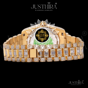 Reloj de Cuarzo con Diamantes Moissanite de Calidad de Exportación, Reloj de Pulsera de Estilo Joyería para Mujer, Regalo de Lujo Disponible al Mejor Precio - Product Image 2