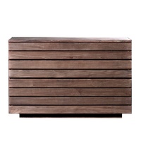 Ensemble de chambre à coucher minimaliste pour hôtel, lit en teck et table de chevet, commode en bois massif, armoire en bois pour meubles de maison modernes