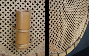 Japanese Bamboo Wall Hanging Vase Traditional Woven <b>Basket</b> With <b>Small</b> Bamboo Tube Ikebana Floral Display Supplier - Product Image 5