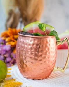 Copper <b>serving</b> mug <b>set</b> village fair <b>beverage</b> cups handmade premium cocktail drink mugs durable finish - Product Image 2