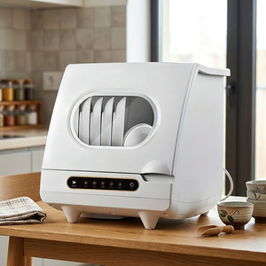 เครื่องล้างจานอัตโนมัติแบบตั้งโต๊ะ Sudex Y524 พลาสติกแบบพกพา ขนาดเล็ก ความจุ 4 ชุด อุณหภูมิสูง สำหรับใช้ในครัวเรือน - Product Image 4
