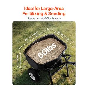 Spargitore a Spinta con Capacità di 60 LBS, Larghezza di Spargimento 0-9,8 Piedi, 8 Pneumatici All-Terrain, Spargitore a Piedi per Fertilizzanti - Product Image 3