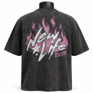 เสื้อยืดโอเวอร์ไซส์ลายกราฟิกผ้าฝ้ายซักคุณภาพสูงแบบ OEM สำหรับขายส่ง เสื้อผ้าสตรีทแวร์ลำลองสำหรับผู้ชาย - Product Image 3