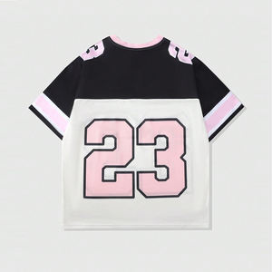 Camisetas de fútbol vintage con LOGO personalizado para grandes pedidos, estampado de letras, camisetas de malla de fútbol, camisetas de malla sublimadas, camisetas de fútbol de corte holgado - Product Image 2