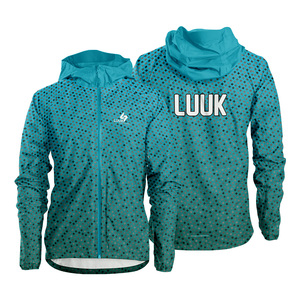 Chaqueta Cortavientos Impermeable Personalizada para Hombre, Estilo Urbano, con Capucha, Cierre de Cremallera y Logotipo Impreso en la Parte Delantera, 100% Nailon - Product Image 3