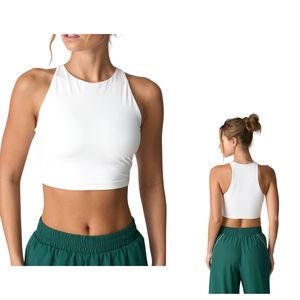Custom Wholesale Women High Neck Crop Tank <b>Top</b> OEM ODM Manufacturer Sleeveless Workout <b>Top</b> Slim Fit Yoga Activewear - Product Image 1