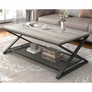 Modern Luxury Convertible 1.0m Living Room Furniture Set Simple Rustic <b>Brown</b> Oak X-Foot Iron Mesh Latest Style Coffee <b>Table</b> Sale - Product Image 4