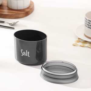 Classic Metal Storage Jar with Wooden Cover for <b>Kitchen</b> <b>Pantry</b> Organization and Elegant Countertop Styling - Product Image 3