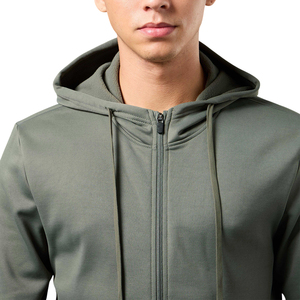 Sudadera con Capucha para Hombre, Color Verde Oliva, Corte Regular, Tejido de Punto, Color Sólido, Estilo Casual, Manga Larga - Product Image 4