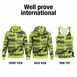 Sweat à capuche streetwear pour femme en tissu polaire vert menthe écologique tricoté par sublimation 320 GSM de qualité supérieure - Product Image 6