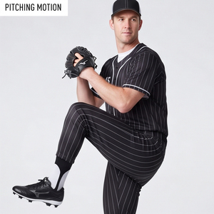 Custom Baseball Uniform Set Striped Jersey <b>Pants</b> High Qaultiy Button <b>Down</b> Softball Jersey <b>Pants</b> Sports Training Baseball Uniform - Product Image 5