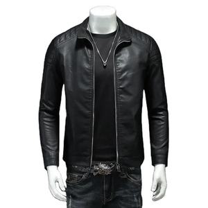 Latest Design <b>Mens</b> Genuine Leather Jacket Fashionable PU Leather <b>Coat</b> High Quality <b>Long</b> Sleeve Casual Fall Winter Outerwear - Product Image 4