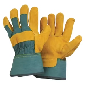 Gants de sécurité industriels en cuir de vachette pleine fleur de qualité supérieure, résistants à l'abrasion, pour travaux lourds et construction - Product Image 2