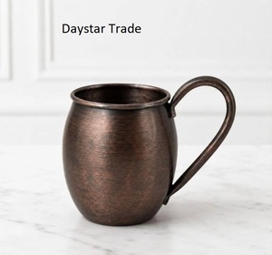 Taza de Cobre Hecha a Mano por Daystar Trade, Diseño Simple y Ecológico, Taza Premium para Beber, para el Hogar, Cocina, Restaurante, Bar - Product Image 1