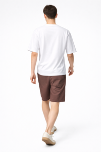 Camiseta Casual de Cuello Redondo para Hombre, 100% Algodón, Talla Grande, Manga Corta, Ecológica, Transpirable, de Secado Rápido, 220g, Alta Calidad - Product Image 4