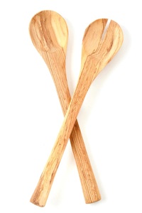Ensemble de cuillères en bois de manguier écologiques pour servir des salades, ustensiles en bois pour la cuisine et l'hôtellerie, au meilleur prix - Product Image 6