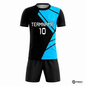 Conjuntos de Números de Equipo Impresos por Transferencia de Calor, 100% Poliéster Transpirable, Personalizados, con Uniforme de Fútbol de Manga Corta para Hombre - Product Image 2