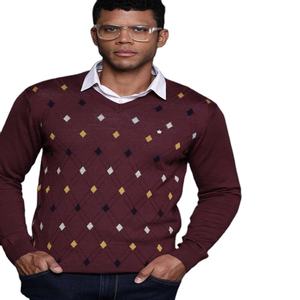 Pull d'hiver chaud de haute qualité pour hommes 100% Design tricoté respirant - Product Image 1