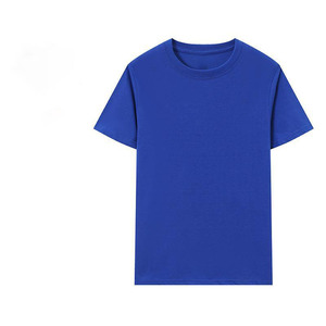 T-shirts à manches courtes en pur coton à col rond, personnalisables avec logo brodé ou imprimé, pour la publicité culturelle, design vierge disponible - Product Image 1