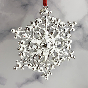 3D Metal Snowflake Christmas <b>Tree</b> <b>Ornament</b> Hanging Holiday Decoration Wholesale - Product Image 2