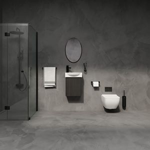 Mobile Bagno Moderno da 16 Pollici per Spazi Ristretti, Set Lavabo Nero con Praticità ed Eleganza - Product Image 3