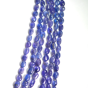 Natural <b>Tanzanite</b> Loose Gemstones Necklace with Plain Oval Nuggets Bead Rondelle for Jewelry Making - Product Image 1