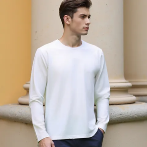 Chemise homme de haute qualité, manches longues, couleur personnalisée, tricotée, respirante et tendance. - Product Image 4