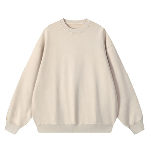 <b>Men</b> Women Acid Wash Sweatshirt Oversized Vintage Crewneck Streetwear Custom Logo OEM ODM Wholesale - Product Image 1