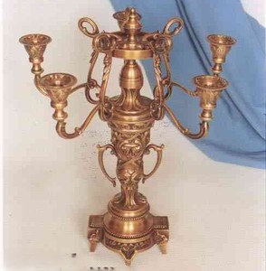 Antique Aluminium Seven Arm <b>Candelabra</b> Ornate Decorative Candle Holder Classic Aluminium Centerpiece for Dining Table Home Decor - Product Image 1