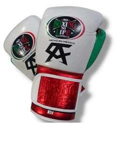 No Boxing No Life Pro Training Boxing Gloves Mexican Style Hook & Loop Premium Genuine Leather Sparring Gloves - Product Image 6