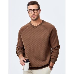 Sudadera Personalizada para Hombre, Cuello Redondo, Informal, Otoño Invierno 2025, Textura de Diamante, Felpa, Cómoda, Manga Larga - Product Image 5