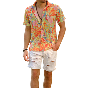 เสื้อเชิ้ตแขนยาวผู้ชาย ทรงปกติ ผ้าฝ้าย 100% ระบายอากาศได้ดี น้ำหนักเบา เหมาะสำหรับใส่ไปเที่ยวทะเล ช่วงฤดูร้อน - Product Image 1