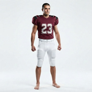 Maillot de football d'entraînement haute performance Nexfit Athletics pour homme, respirant, en mesh blanc, avec pantalon rembourré intégré et protection UV - Product Image 6