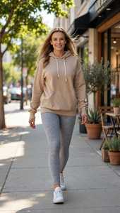 <b>Women's</b> Regular Fit Solid Breathable Casual Long Sleeve Hip Length Modal Zip-Through Hoodie - Product Image 1