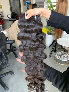 Extensions de Cheveux Humains Brésiliens Super Bon Marché HD Lace Curl Style Bundle Remy Body Wavy Texture Vietnamienne Super Double Drawn High - Product Image 5