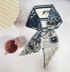 Luxury Women's Square Silk <b>Scarf</b> Animal Horse Print Thin Narrow Skin-Friendly Durable Fashion Four Seasons - Product Image 4