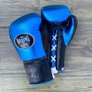 Gants de boxe RTS Premium en cuir, coutures robustes, No Boxing No Life, rembourrage absorbant les chocs, prise confortable, AI-BG-114 - Product Image 3