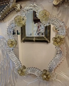 Vintage Venetian <b>mirror</b> made of Murano glass - Product Image 3