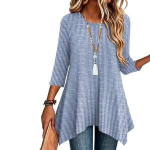 Blusa de Rayón de Talla Grande con Estampado Novedoso de Fantasma de Calabaza Naranja para Halloween, Cuello Redondo, Dobladillo Irregular, Camisas Boho Festivas para Mujer - Product Image 5