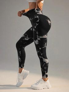 Leggings de sport respirants à séchage rapide et de couleur unie - Product Image 2