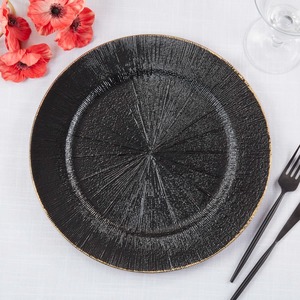 Modern Stylish <b>Black</b> Charger <b>Plate</b> For Modern Dining Table Setup Can Be Used As A Centerpiece Base With Candles Or Flowers - Product Image 4